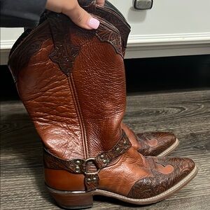 Brown Leather Western Boots